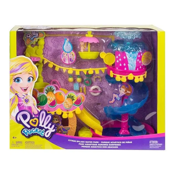 Polly Pocket Muñeca Parque Acuatico De Piñas + Accesorios 