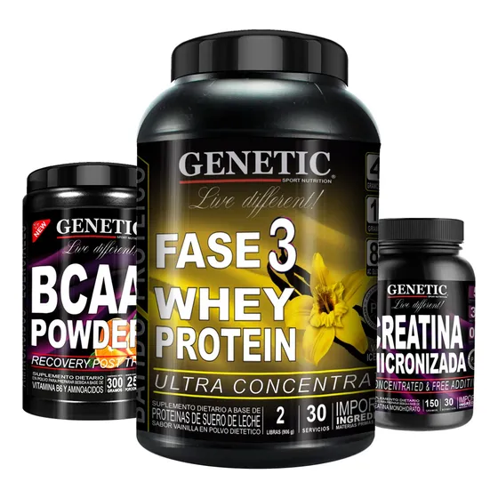 Crecimiento Muscular Definido Proteína Creatina Bcaa Genetic