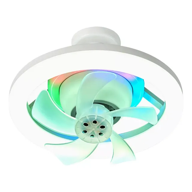Lámpara De Ventilador Con Control Remoto De Luces Led, Cabez