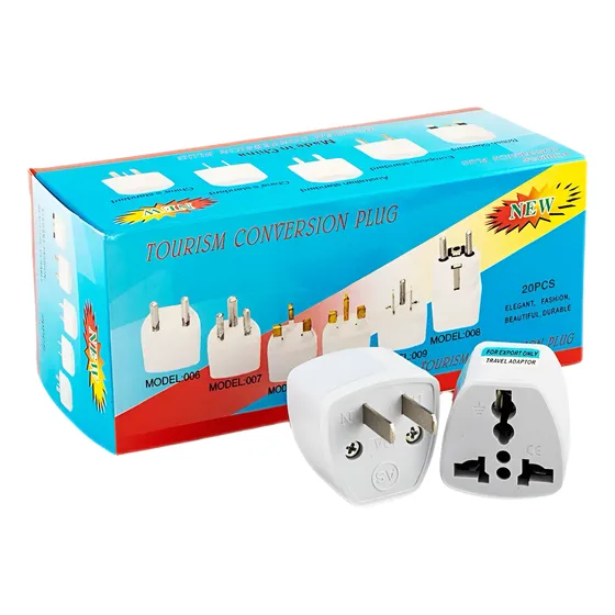 Kit De 20 Enchufes Convertidor Adaptador Europeo A Americano