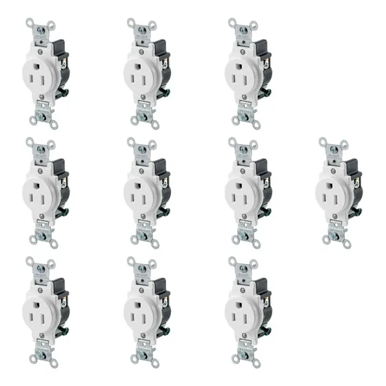 Contacto Sencillo 2p 3h 15a 125v B. 5015-w Leviton 10pzas