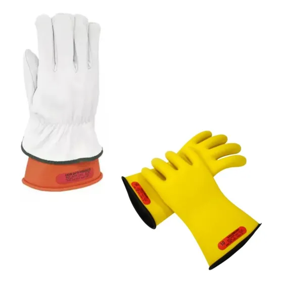Guante Diaelectrico Y De Cuero Clase 0 Talla 10 Hasta 1000v