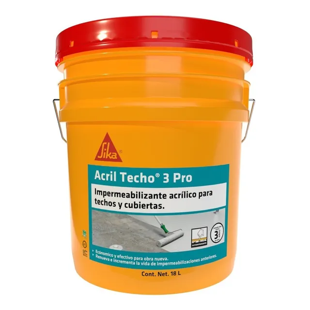 Sika Impermeabilizante Acril Techo 3 Años Pro 18 Litros Color Blanco