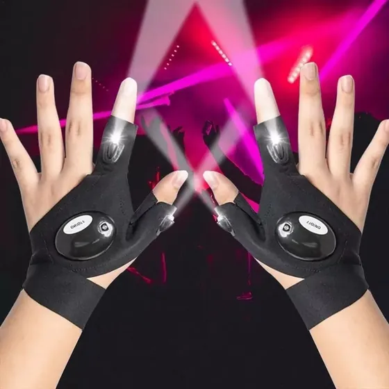 Guantes Literna Led Electricista Mecánico Pesca Nocturna