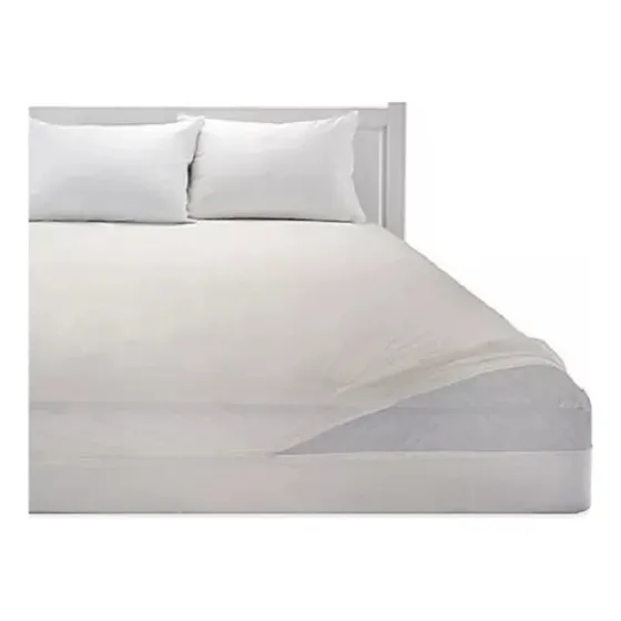 Forro protector plástico antifluidos cremallera doble color blanco diseño de la tela vinilo antifluido antiruido Decoco