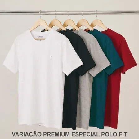 Kit 5 Camisetas Básica Masculina Algodão Original Sortido Com Vermelho E Azul M