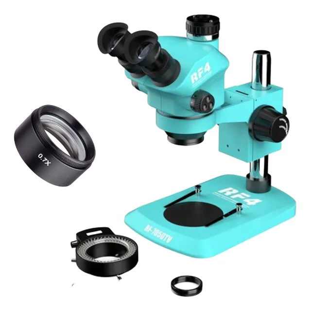 Microscopio Trinocular Rf4  7x-50x  Incluye Barlow 