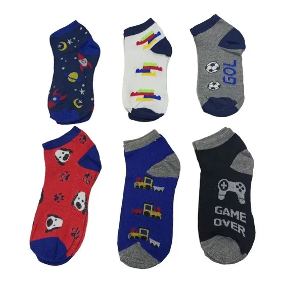 Docena De Medias Tobillera De Niño 8-10