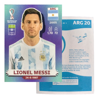 Estampa Arg20 Lionel Messi Mundial Qatar 2022 Panini Estampa Arg20 Lionel Messi Mundial Qatar 2022 Panini