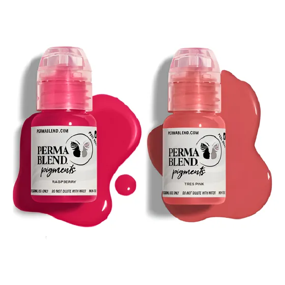 Set X 2 Pigmentos Permablend Micropigmentacion Labios Pink