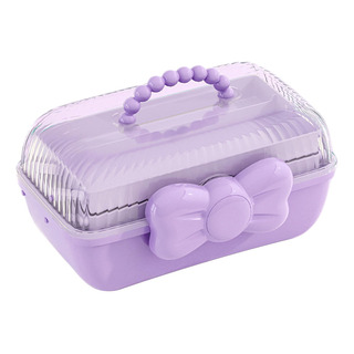 Caja De Almacenamiento De Accesorios Para El Cabello Con Asa Caja De Almacenamiento De Accesorios Para El Cabello Con Asa