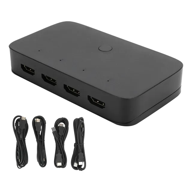 Conmutador Usb, Kvm, Ordenador Host De 4 Puertos, 4 Entradas