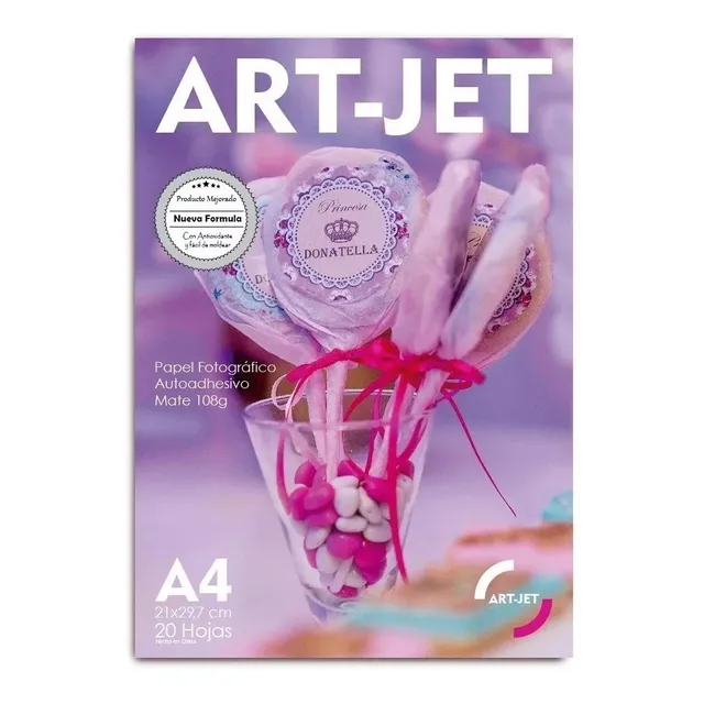 Papel Autoadhesivo A4 Mate 108g Art-jet 20 Hojas