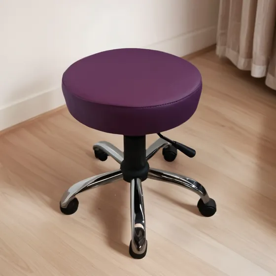    Silla Taburete Neumatico Base Cromada Varios Colores