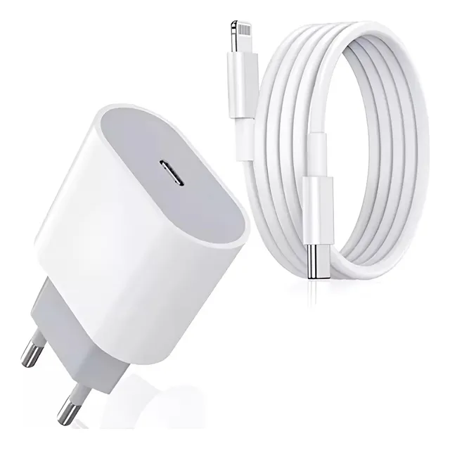 Ficha Carga Rapida 20w + Cable Usb-c iPhone Original Apple