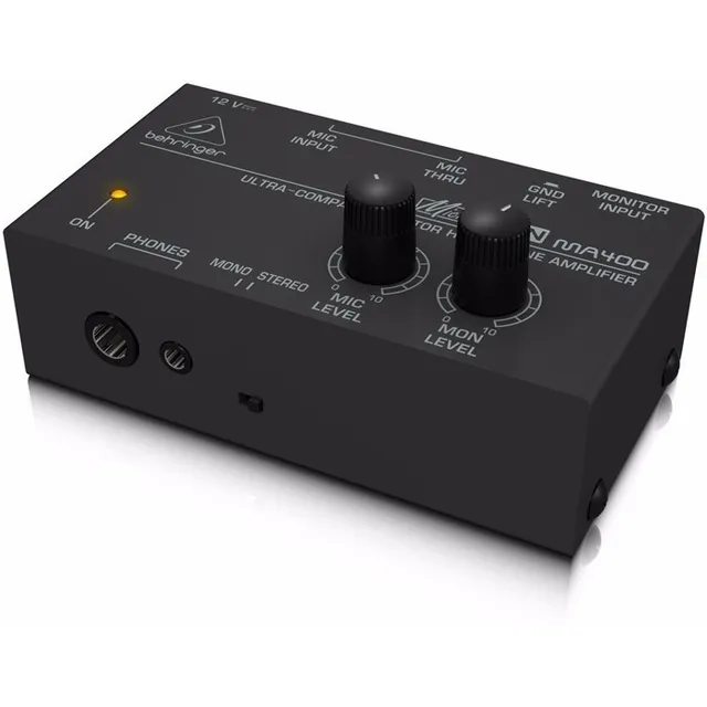 Behringer Ma400 Amplificador De Audifonos Monitoreo Color Negro Potencia de salida RMS 0 W