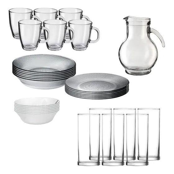 Set Vajilla Completa 6 Personas De Vidrio Kuchen
