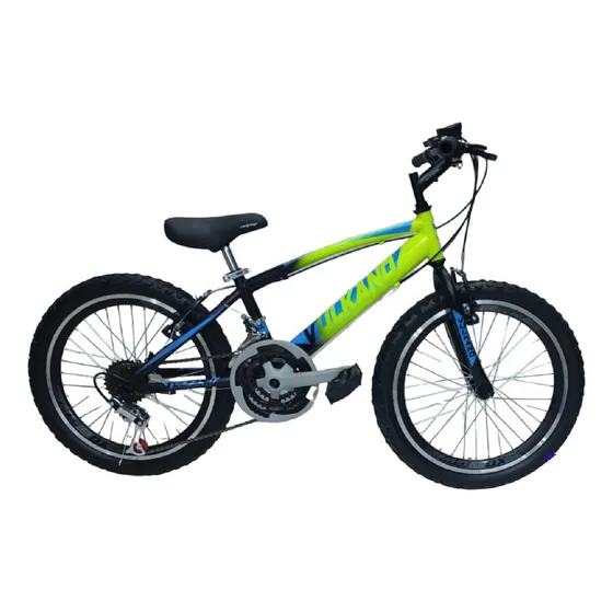 Atila Bicicleta Montaña Todo Terreno Rin 20 En Acero 18 Velocidades Color Amarillo Neon