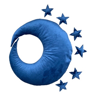 (db) Set De Almohadas Con Forma De Luna Posando, Estrellas, (db) Set De Almohadas Con Forma De Luna Posando, Estrellas,