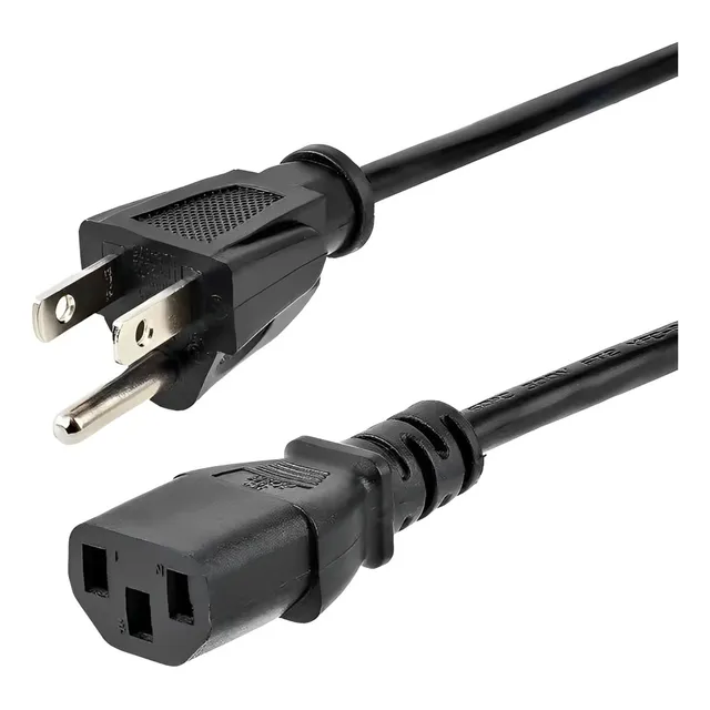 Cable De Poder Cpu Corriente 110v Fuente Pc Monitor 1.5 Mts