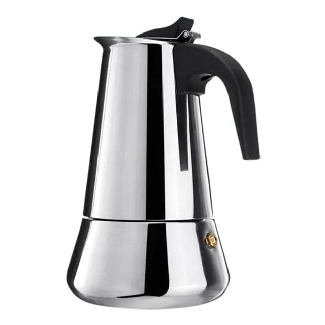 Cafetera Italiana Inoxidable Cafetera Espresso 2 Tazas Coffe Color Gris
