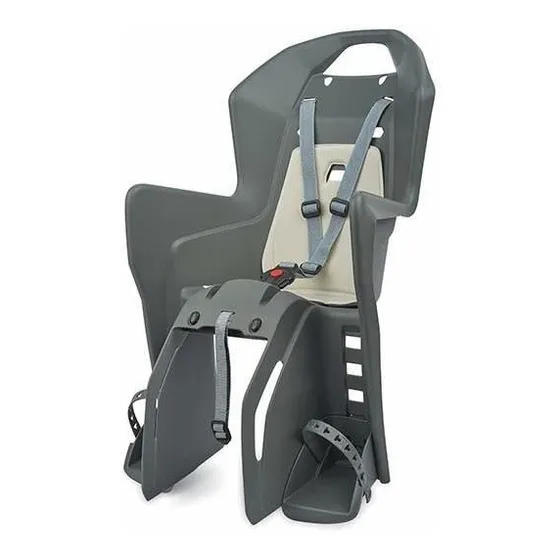 Silla Para Bicicleta Niño Bebé Polisport Koolah Cfs Color Gris