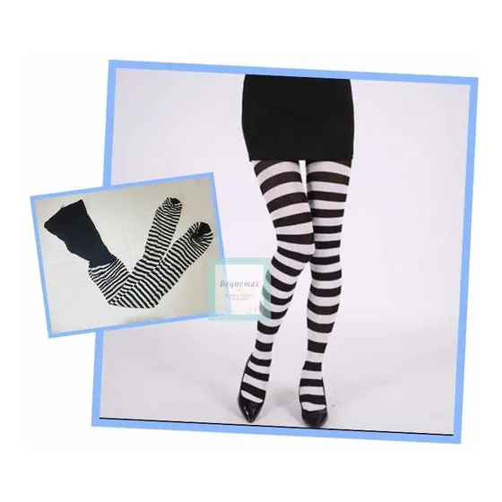 Panti Mallas Adulto Blanco/negro. Nylon/spandex. Unitalla