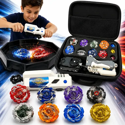 Maleta Kit 8 Blade Storm Gyro Beylogger Lançador Klizz Cor Variada