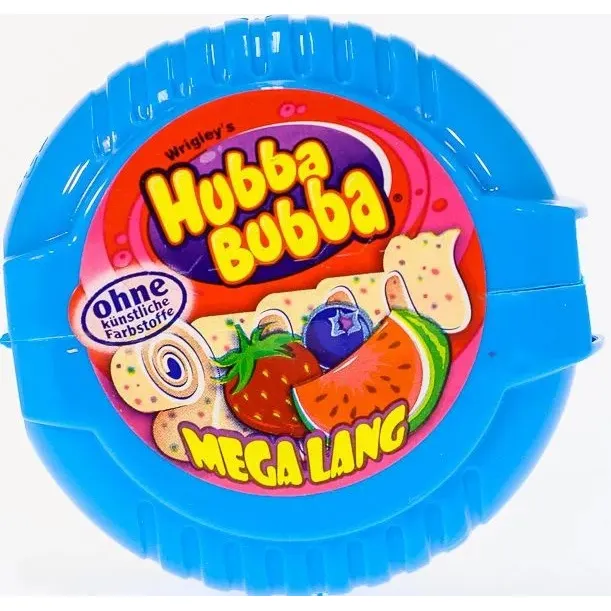 Chiclete Hubba Bubba Bubble Tape Mega Long Triple Mix 56g