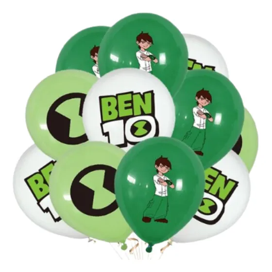 Set De 12 Globos Latex Para Fiesta Diferentes Diseños 