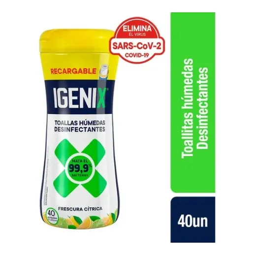 Toallas Humedas Desinfectantes Igenix Frasco 40 Und