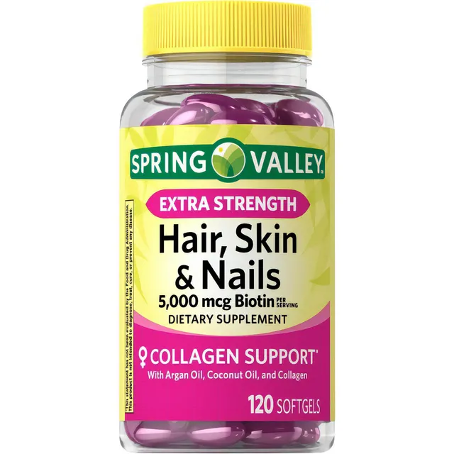 Suplemento Para El Cabello, La Piel Y Las Uñas Spring Valley Sabor Ssoftgel