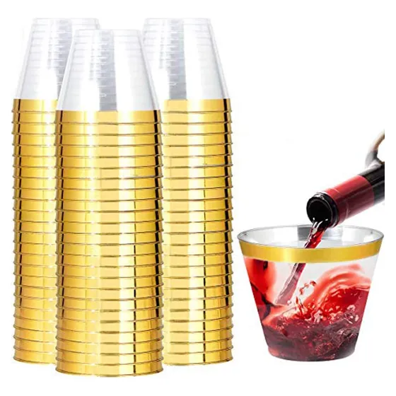 50 Set Vasos Reutilizables Cerveceros De Vino Tinto,bebidas