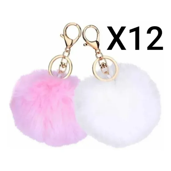 12 Llaveros Pompones Pom Pom De Dama Precios Al Mayor Y Deta