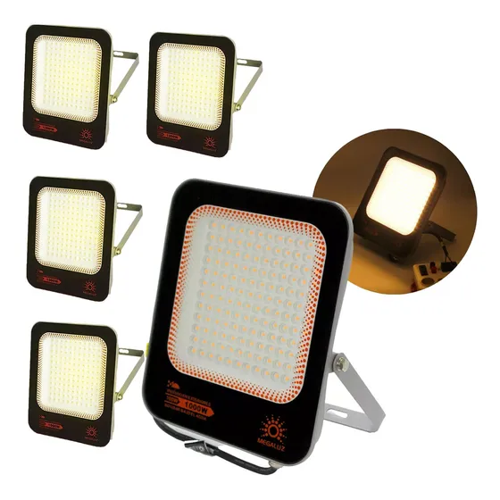 Megaluz Reflector Led Luz Cálida Exterior 100w 11000lm 5pzs 