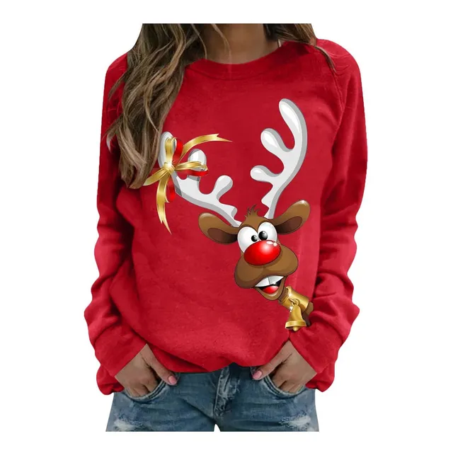 Sudadera Navidad Sin Botone Manga Larga Cuello Redondo