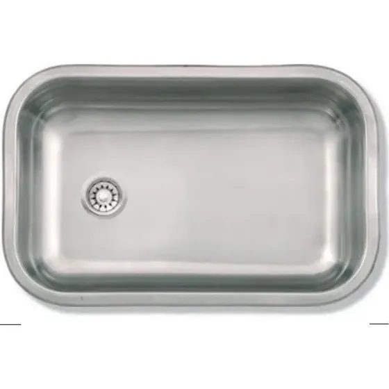 Bacha simple acero inoxidable Mi Pileta 103P bajo Mmesada aho color plateado
