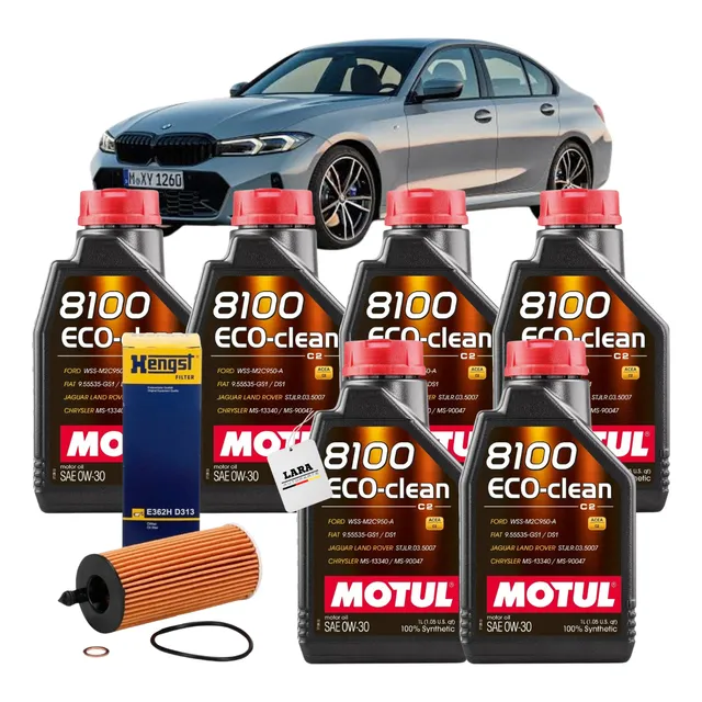 Kit Troca Óleo Motul 8100 Hengst Bmw 320i G20 2020-2024