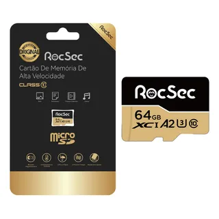 CartĂŁo De MemĂłria Rocsec 64gb Classe 10 Alta Velocidade CartĂŁo De MemĂłria Rocsec 64gb Classe 10 Alta Velocidade