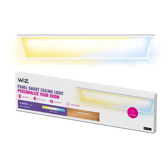 Panel Rect Inteligente Led Wiz 36w Blanco Dinámico