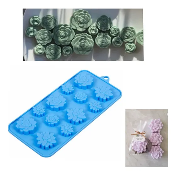 Molde De Silicon Cactus Suculenta Velas Yeso Jabones Reposte