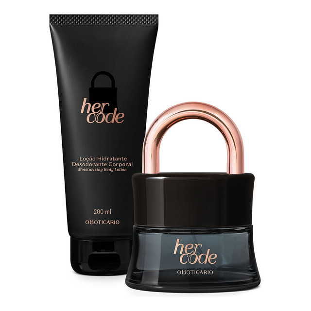 Her Code: Eau De Parfum 50ml + Loção Corporal 200ml Her Code: Eau De Parfum 50ml + Loção Corporal 200ml