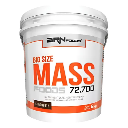 Hipercalórico Massa Brn Foods Balde 6kg Sabor Chocolate
