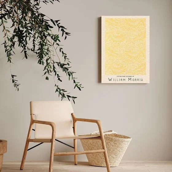 Cuadro Canvas William Morris Flores Amarillas Vintage Print 