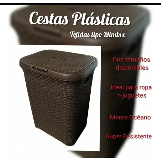 Cesta Plástica Tipo Tattan Para Ropa 