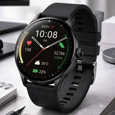 Smartwatch Relogio Inteligente Tela Super Amoled Bluetooth Ligações Notificações NFC Android iPhone Mzcell