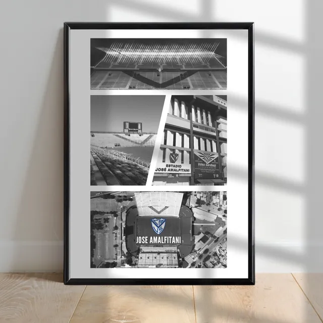 Cuadro Velez Estadio José Amalfitani Con Vidrio 30x40cm