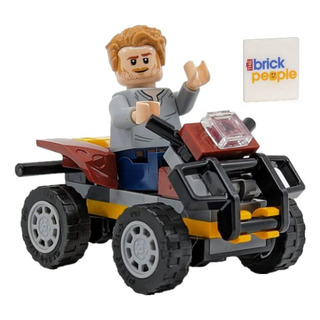 Minifigura Lego Jurassic World Owen Grady Com Quadriciclo Minifigura Lego Jurassic World Owen Grady Com Quadriciclo