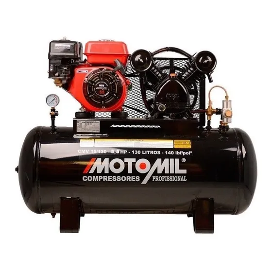 Compressor de ar Combustível Motomil CMV-15/130G 130L 5.5hp