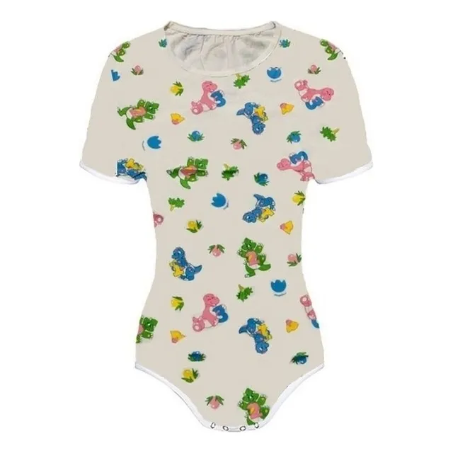 . Pijama Abdl Abdl Onesie Macacão Bebê Adulto Sissy Snap